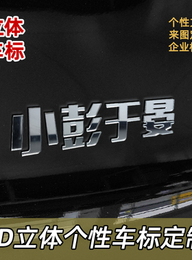 汽车立体塑料贴纸3d字帖车标定制后车尾创意个性恶搞笑装饰文字