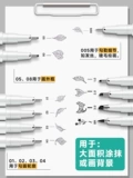 Комплект, лайнер для школьников, художественная художественная роспись, дизайнерская кисть, комиксы, ручка-роллер, ручная роспись