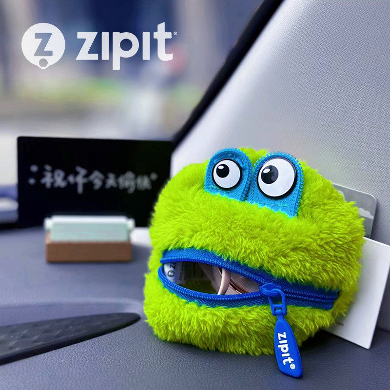 ZIPIT小号怪兽零钱包钥匙耳机收纳小挂包创意礼物ins可爱卡包随身口红包