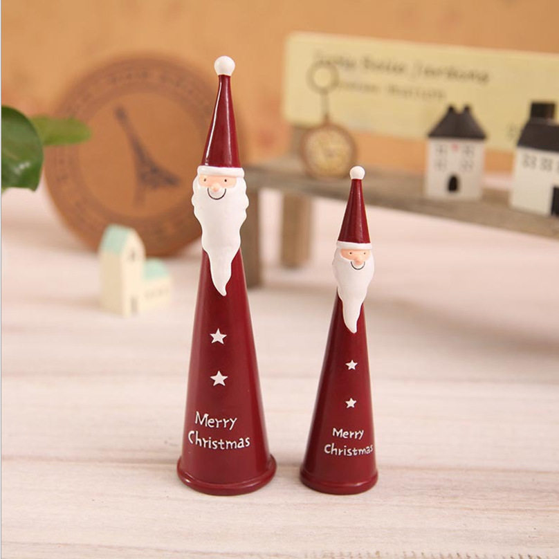 圣诞老人杂货 zakka创意产品 礼品 树脂摆件圣诞老公公大小一对