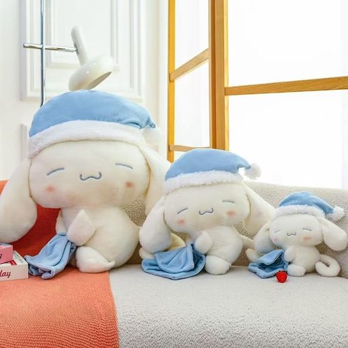 玉桂狗玩偶大耳狗睡帽甜梦公仔