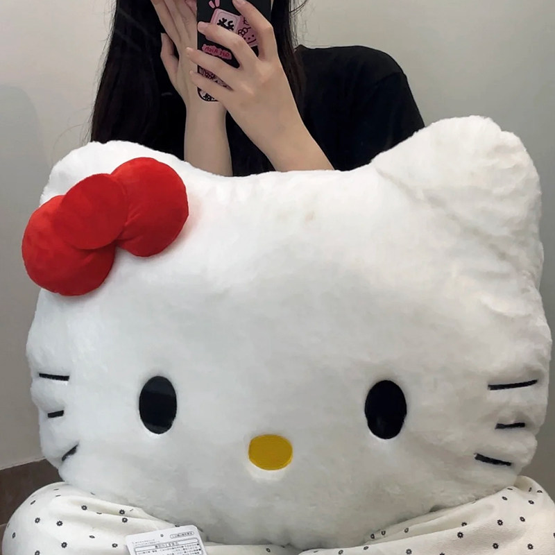 可爱kitty猫咪抱枕少女心毛绒玩偶沙发大靠垫床上靠枕生日礼物女
