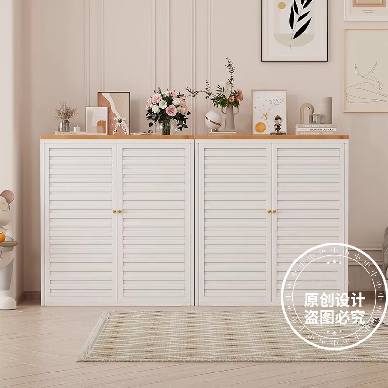 钢制餐边柜收纳柜一体靠墙书柜矮柜家用储物柜落地置物柜客厅边柜