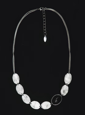 重工金属拼接项链轻奢小众设计