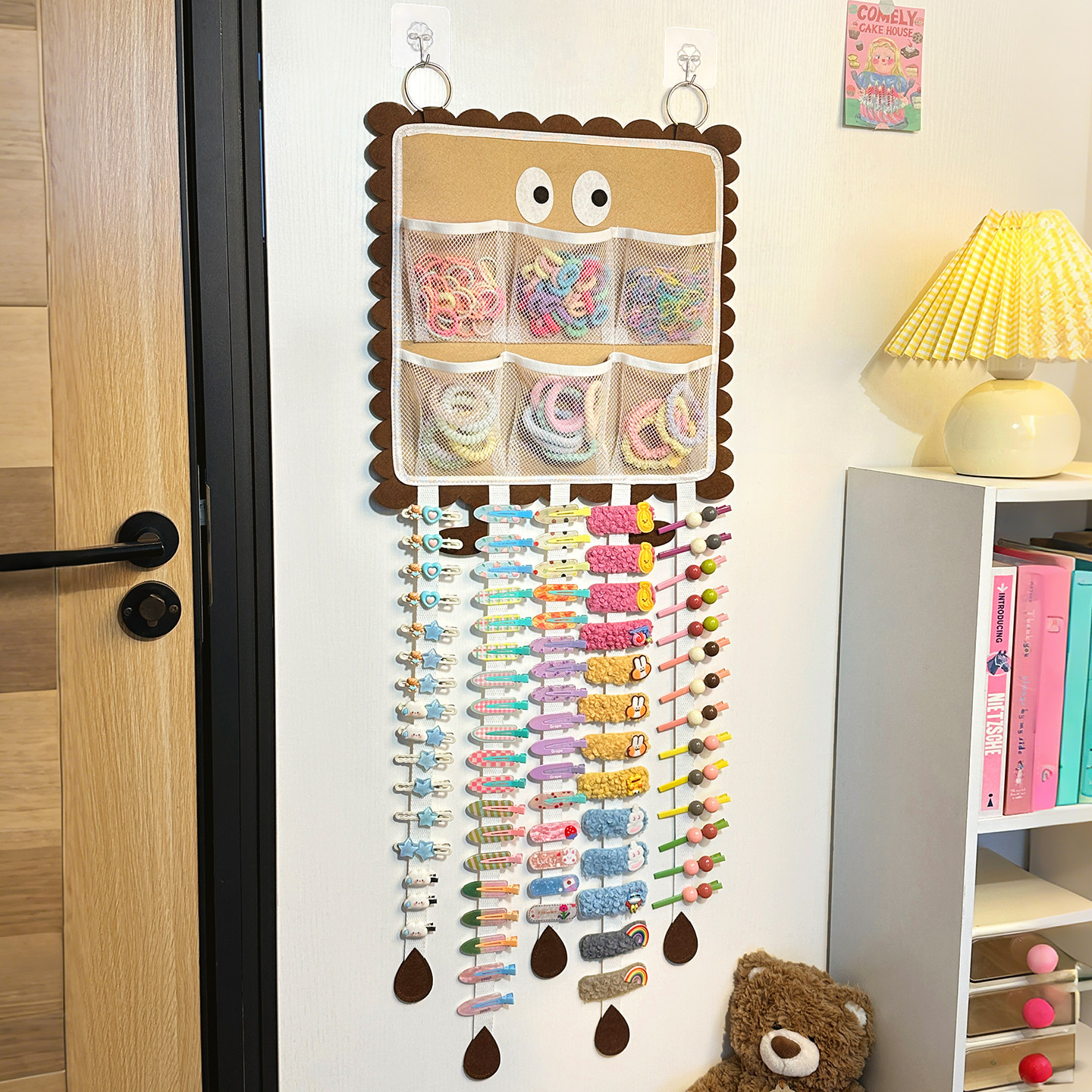 儿童发饰收纳神器壁挂墙毛毡首饰架多功能头绳皮筋发圈发夹子挂袋,收纳整理,首饰盒,淘宝优惠券,粉丝福利购,淘宝优惠卷