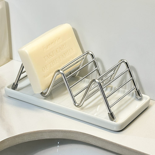 肥皂架304不锈钢w型沥水香皂碟