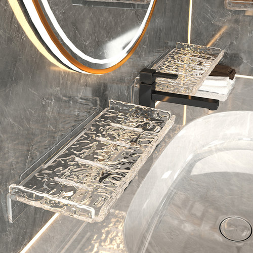 免打孔壁挂式洗手台置物架