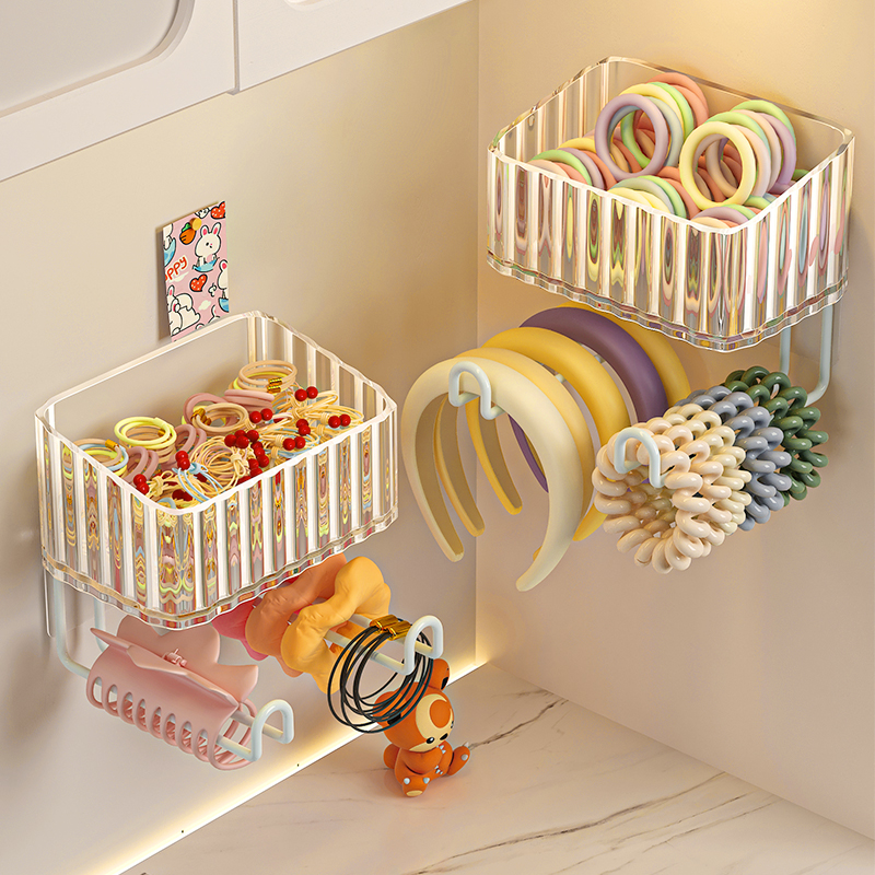 发饰收纳盒壁挂式儿童首饰盒女发夹皮筋置物架挂头绳发箍收纳神器