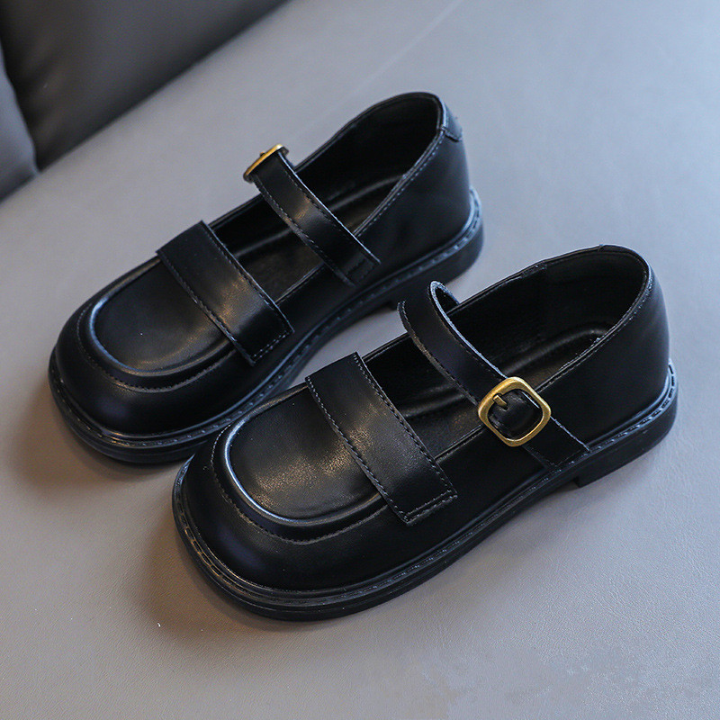 小皮鞋女童兒童軟底英倫風春秋