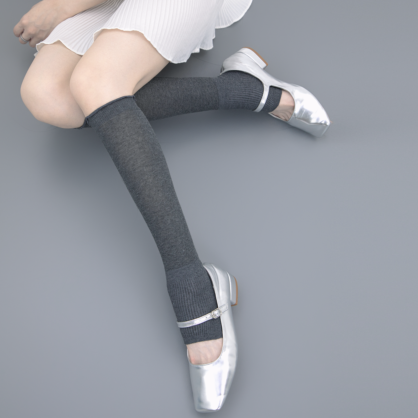 春夏薄款木耳花边露趾踩脚袜套女