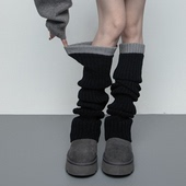 SS2L日系经典 毛线针织少女风加厚保暖雪地靴袜套腿套过膝堆堆袜女