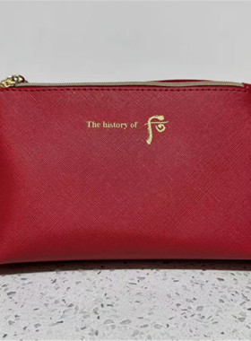 包邮后2021新年红色化妆包纯色手拿包旅行便携收纳整理包洗漱包