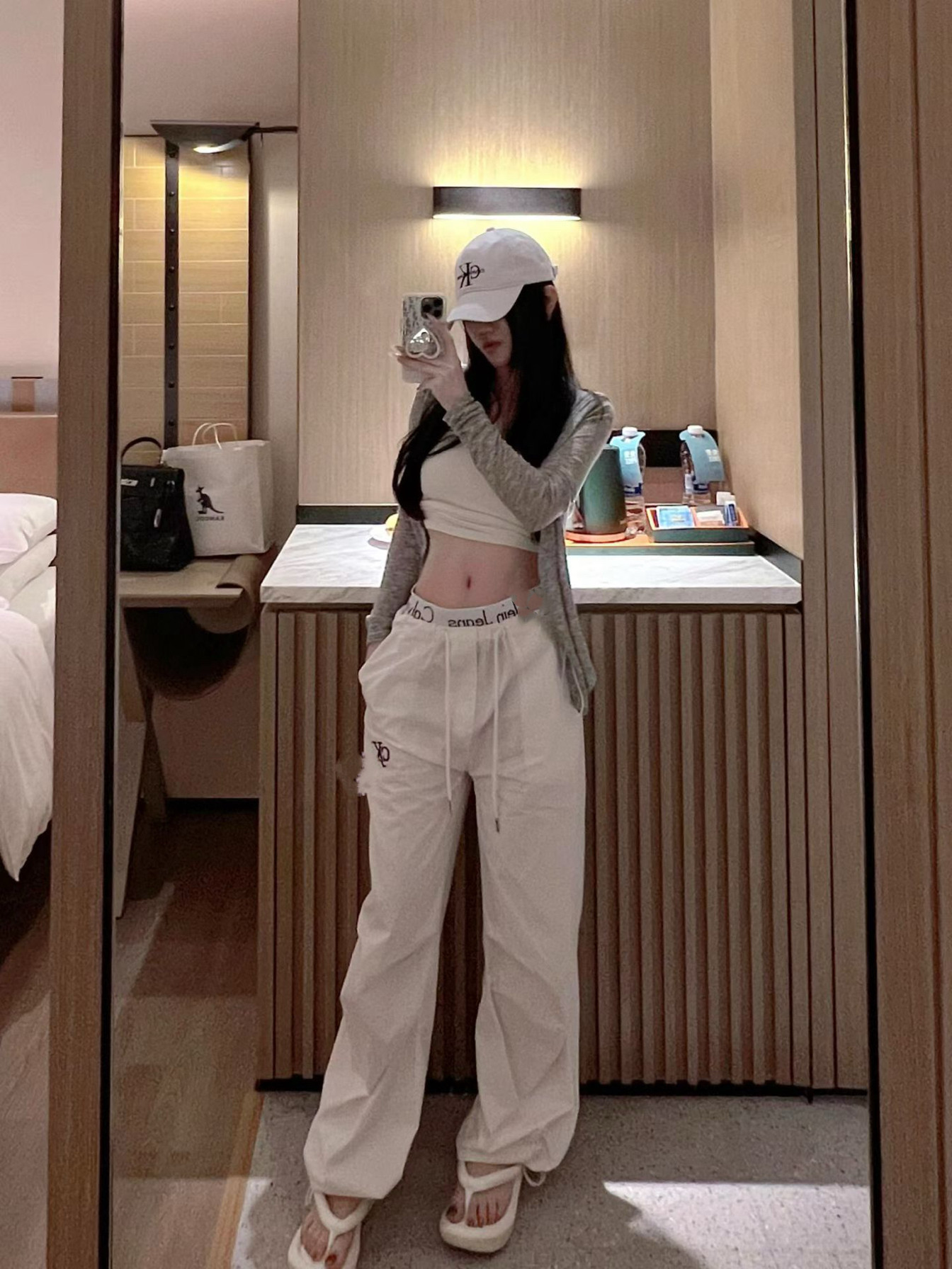 韩版工装裤女小个子白色美式伞裤宽松运动裤休闲裤2026春夏秋新款