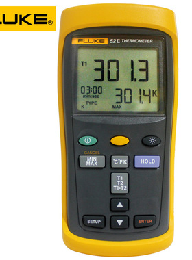 接触式测温仪深圳福禄克FLUKEF52-2手持双通道测温仪F52II