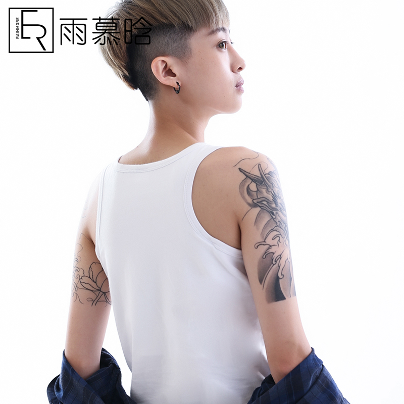 雨慕晗长款帅t风棉质cos束胸衣