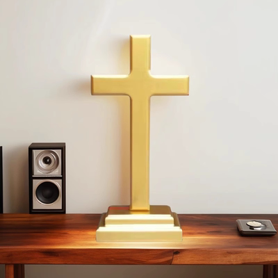金色挂墙手持实木十字架