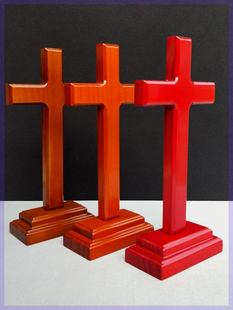 实木十字架摆件 木质工艺品客厅 桌摆装饰 时尚家人礼品 简约家居