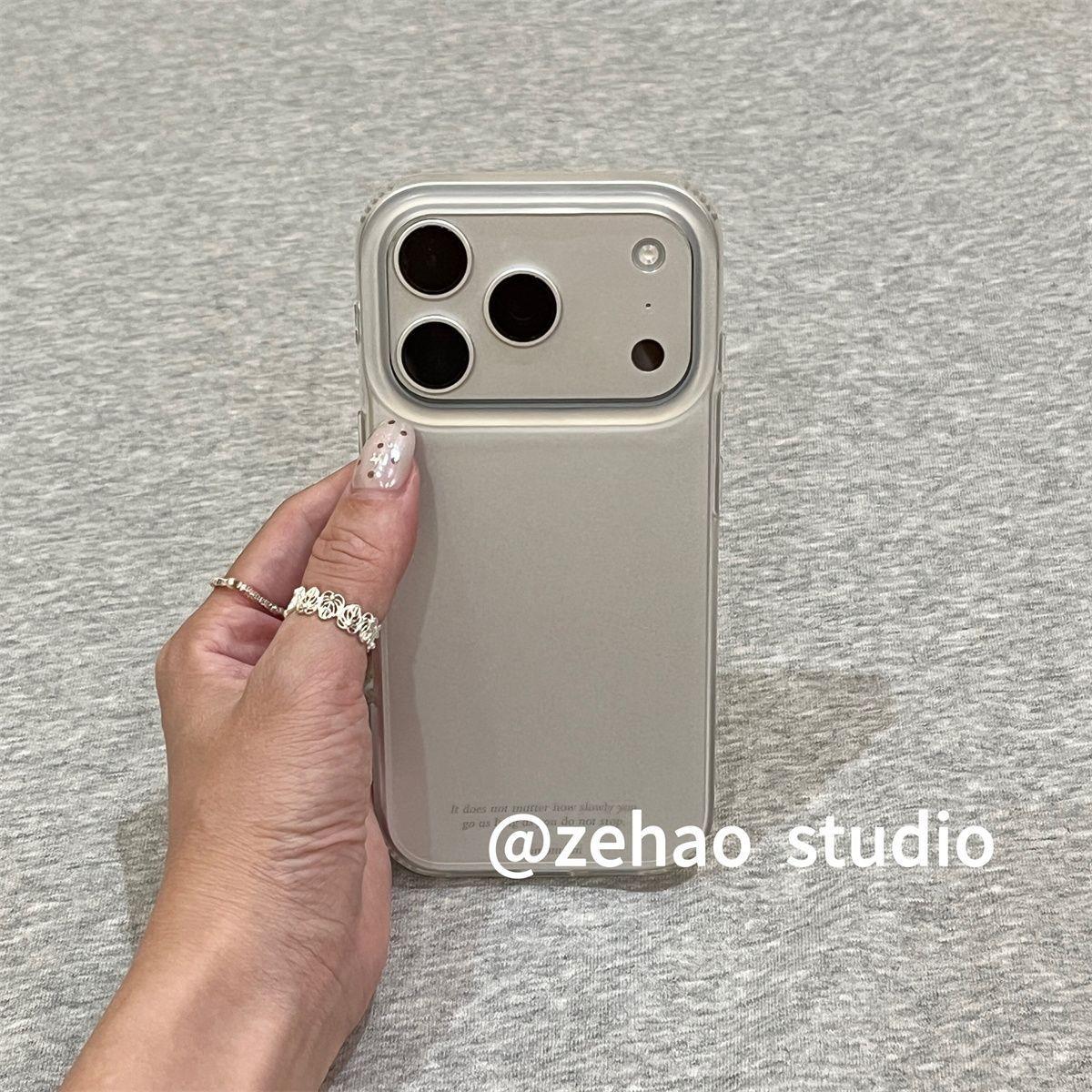 磨砂极简银底英文iPhone17promax苹果16promax手机壳15promax新款网红17pro不会撞壳13超好看16pro全包保护套