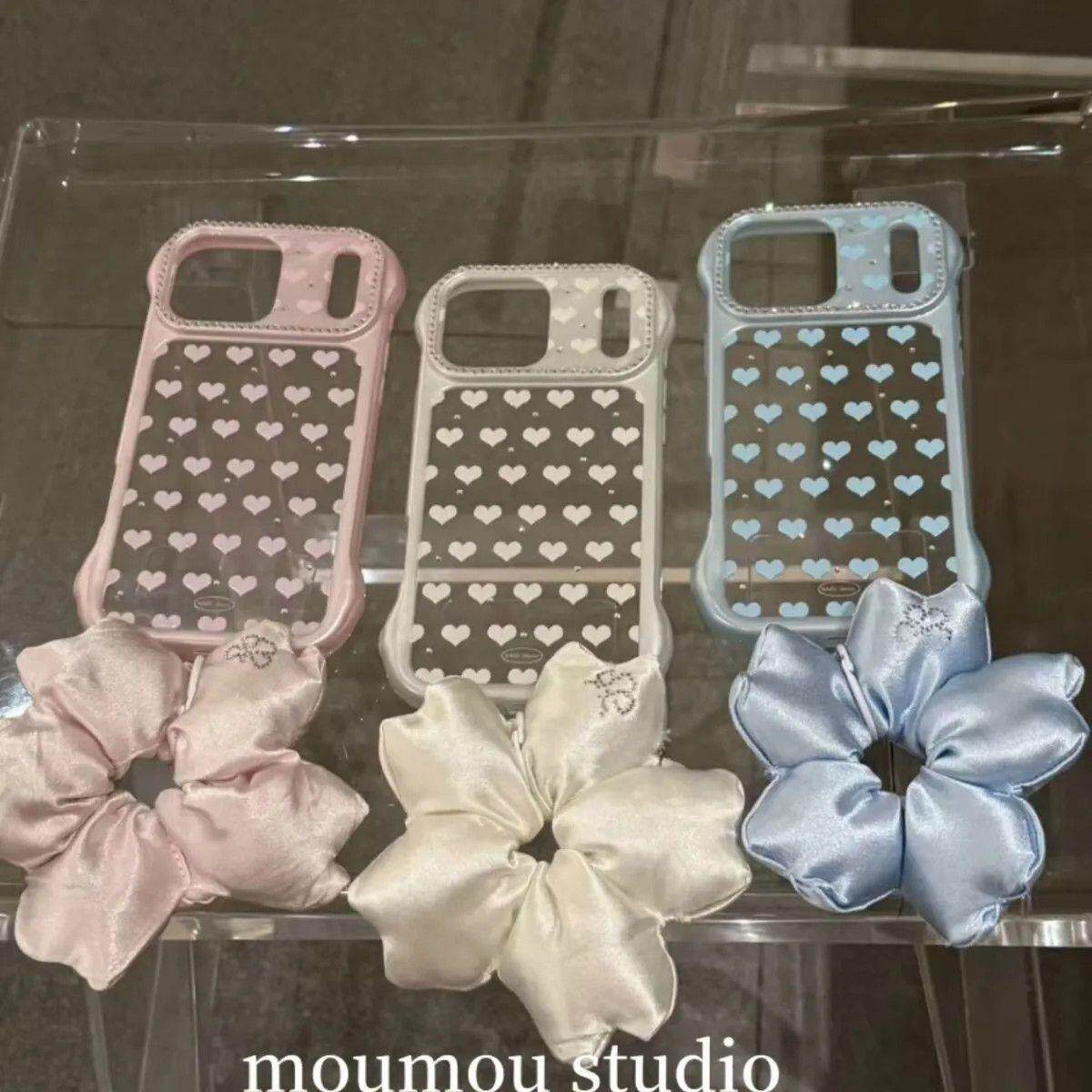 ins点钻满屏爱心发圈手腕挂绳17适用苹果17promax手机壳iphone16新款15pm少女17高级感16Pro小众防摔保护套