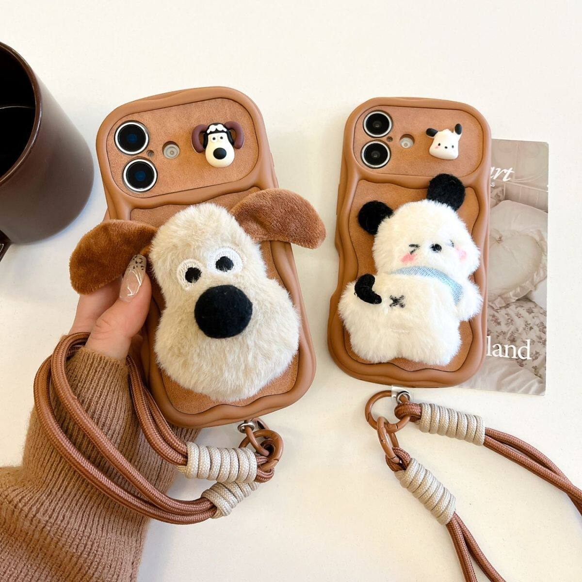 美拉德适用于苹果16/15/17ProMax毛绒手机壳iPhone13掌门狗17可爱11软14防摔保护套,3C数码配件,手机保护套/壳,淘宝优惠券,粉丝福利购,淘宝优惠卷