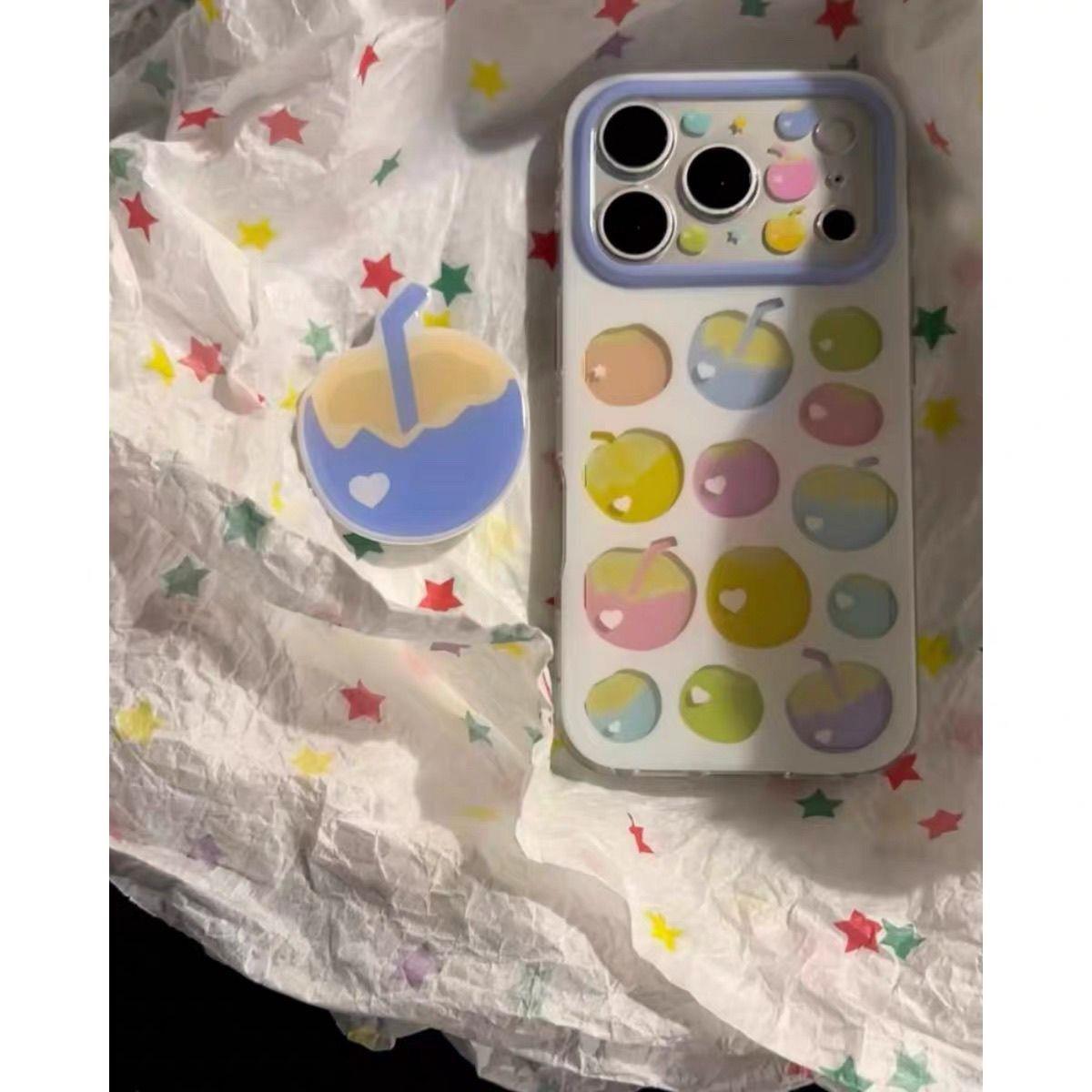 小众半透彩色椰子适用于iPhone15苹果17手机壳全包边女款14promax防摔保护套16promax个性iPhone13女潮