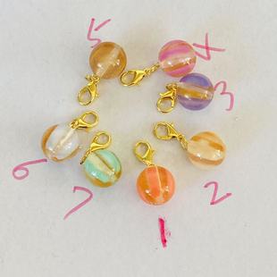 可爱糖果屋吊坠挂件糖球包包挂饰草莓桃子榴莲拉链包配饰