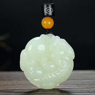 新疆和田玉貔貅吊坠男女款有求必应皮丘项链挂件招财皮休貔貅挂坠