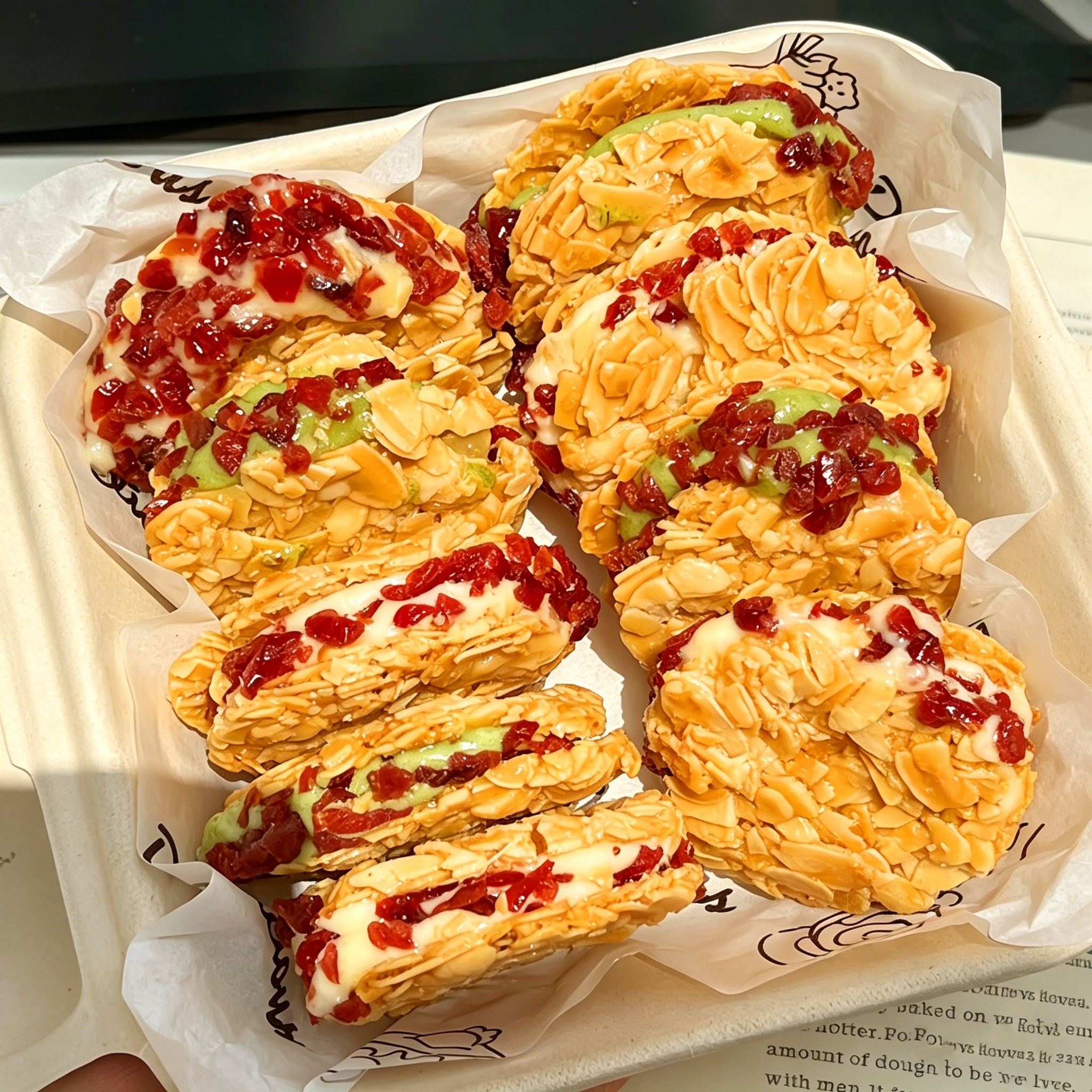 扁桃仁夹心酥会拉丝坚果饼干薄脆网红零食180g酥脆美味解馋