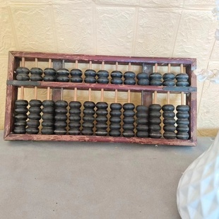 民俗老物件收藏品传统老式实木算盘旧货算盘古董农村怀旧装饰摆件