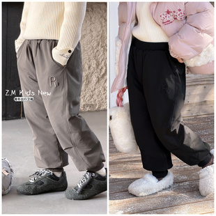 中大童夹棉卫裤 25冬男女童收口棉裤 加厚休闲裤 隆冬出行
