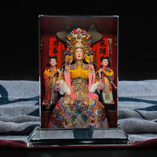 冼太夫人谯国诚敬夫人神像水晶摆台家里玄关桌面供奉摆件图片定制
