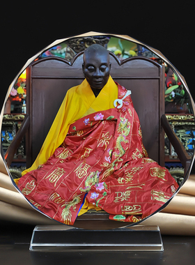 禅宗六祖惠能大师慧能佛画像水晶摆台家用玄关摆件纪念品礼物定制