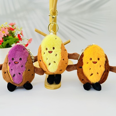 新款可爱烤地瓜蜜薯毛绒挂件娃娃