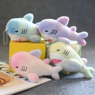 鲨鱼毛绒玩具可爱海洋生物迷你小号鲨鱼挂件钥匙链儿童玩偶布娃娃