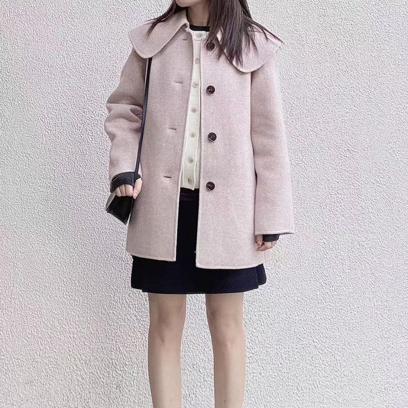 北欧小众~ G2250＋  标准版型翻面双面羊毛夹克外套女秋