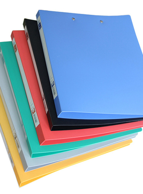 卓联ZL307R彩色文件夹管理夹资料夹档案夹 A4单弹簧夹插袋收纳公文夹 单蛇夹 打孔夹二孔夹多色可选