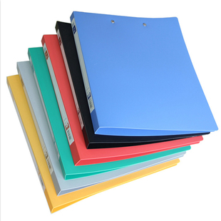 打孔夹二孔夹多色可选 单蛇夹 卓联ZL307R彩色文件夹管理夹资料夹档案夹 A4单弹簧夹插袋收纳公文夹