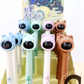 晨光Hey旋转中性笔K8201嘿MAO学生用猫咪表情包旋转笔子弹头0.5mm旋转出芯可爱猫咪水笔高颜值ins旋转中性笔
