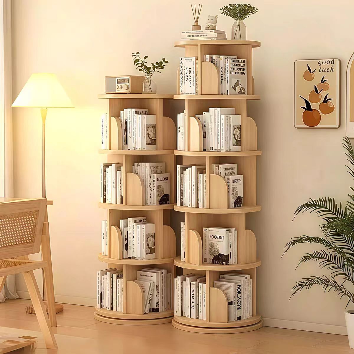 旋转书架360度儿童可用环保无漆