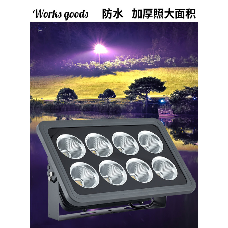 鱼塘大面积照明led灯室外防水大功率户外灯高亮鱼池大灯远射省电
