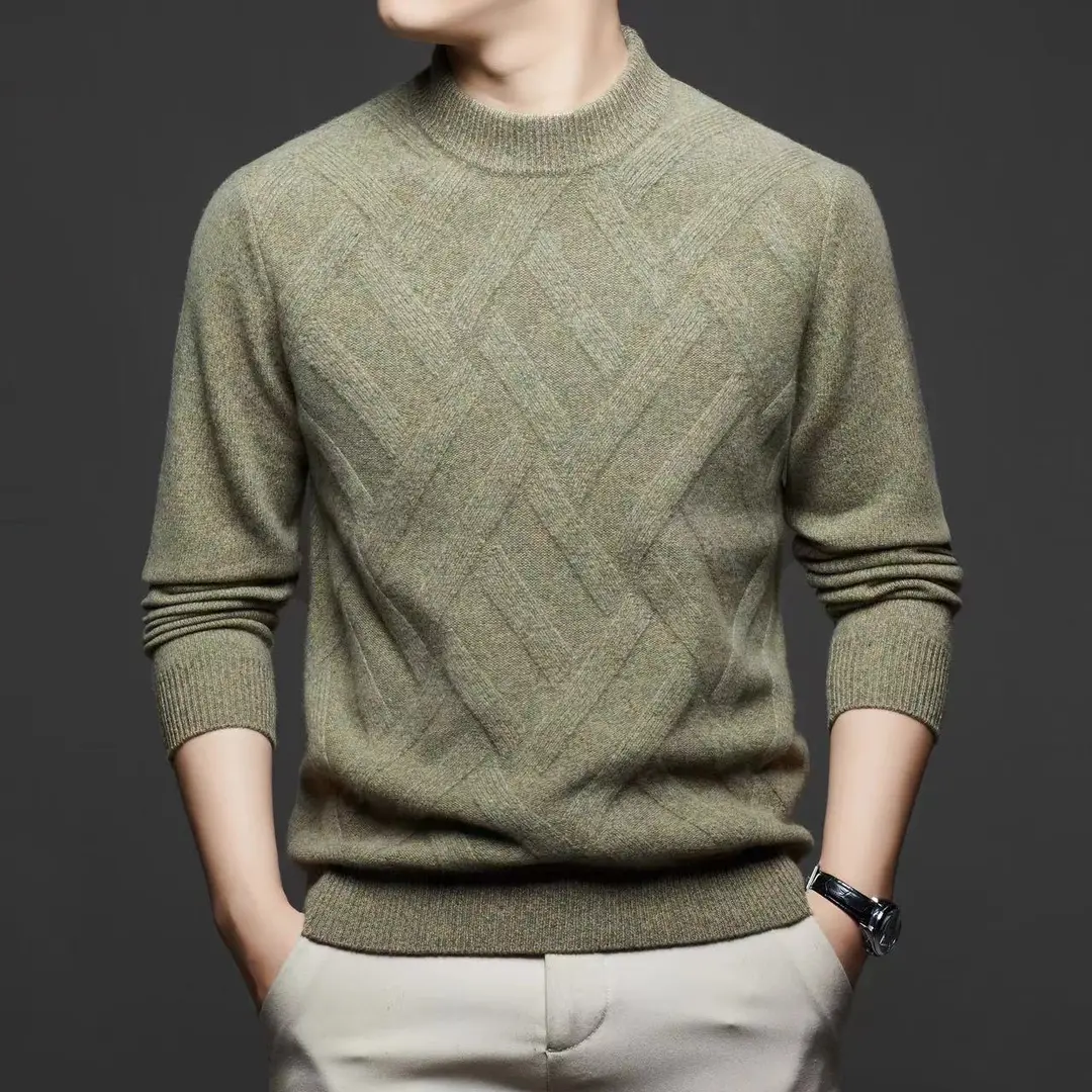 祥亿男装男士冬季新重工提花半高领百搭毛衣长袖打底纯色时尚圆领,男装,针织衫/毛衣,淘宝优惠券,粉丝福利购,淘宝优惠卷