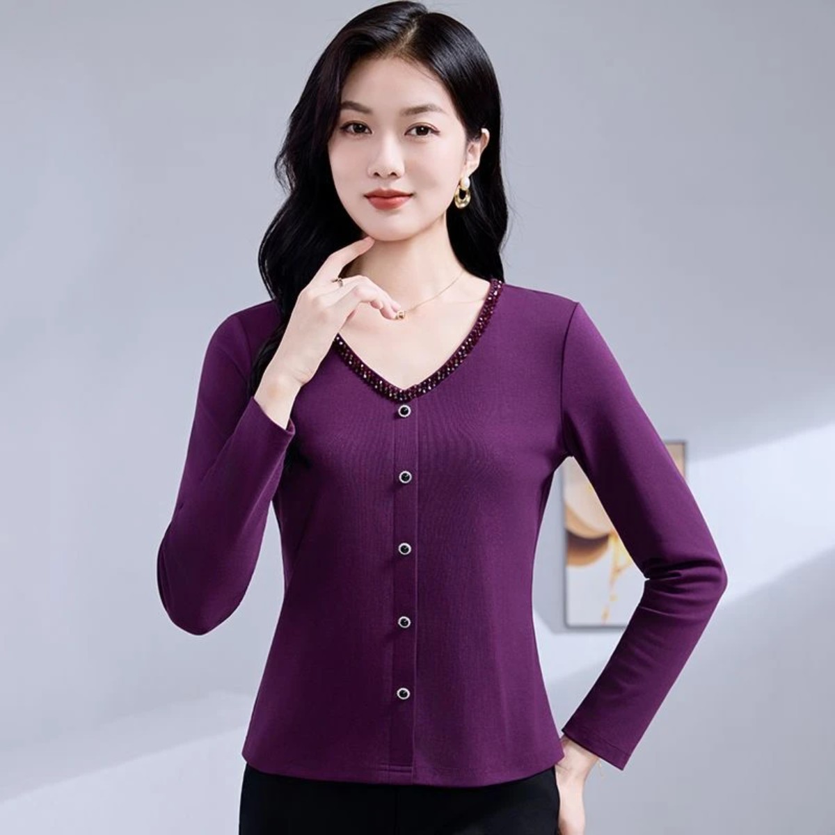 倚梦服饰2026秋季新款打底衫上衣