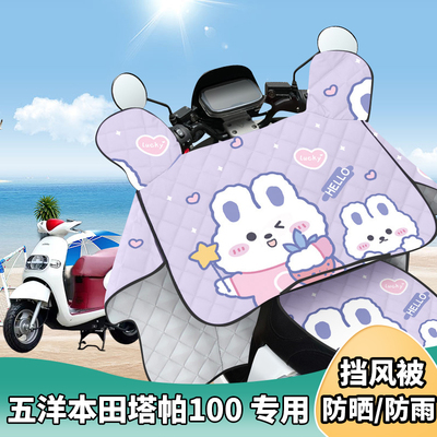 电动车挡风被五洋本田塔帕100夏季防晒夏天遮阳防风薄款四季通用