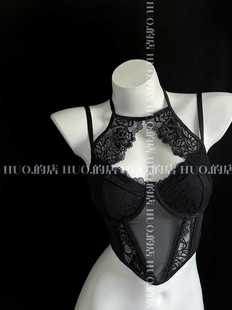 【高冷姐姐短款】挂脖系紧身上衣鱼骨束腰美背胸衣女内搭吊带上衣