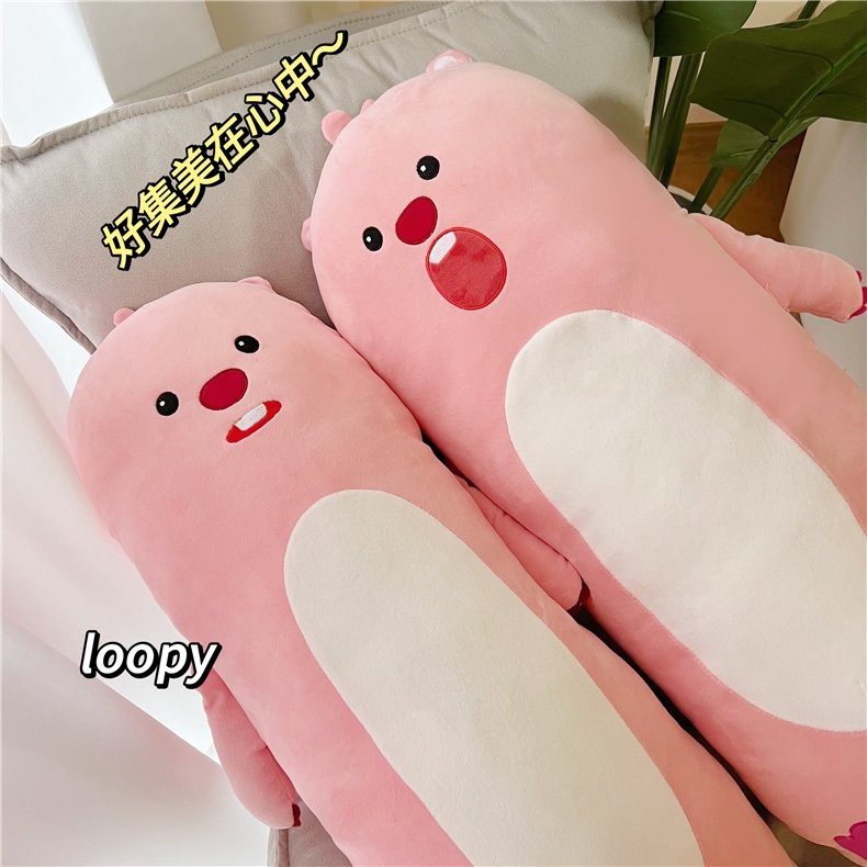 海狸露比长条抱枕女生床上睡觉玩偶靠枕侧睡夹腿神器枕头靠背垫软
