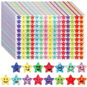 直径1cm镭射小星星贴纸彩色创意儿童活动奖励玩具装 饰小贴画