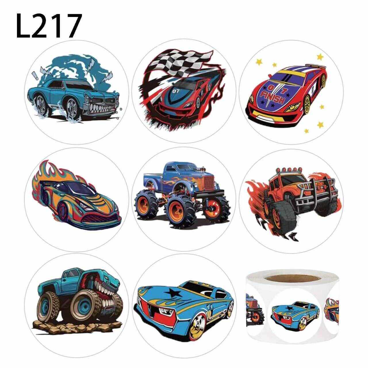 儿童卡通可爱汽车车辆贴纸装饰贴