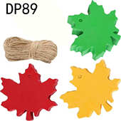 感恩节枫叶形状彩色牛皮纸吊牌diy包装 饰空白手写标签留言挂件 装