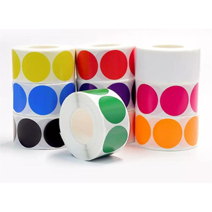 500贴/卷全套颜色标签纸可手写粘贴圆形标记贴纸ins手账装饰贴画