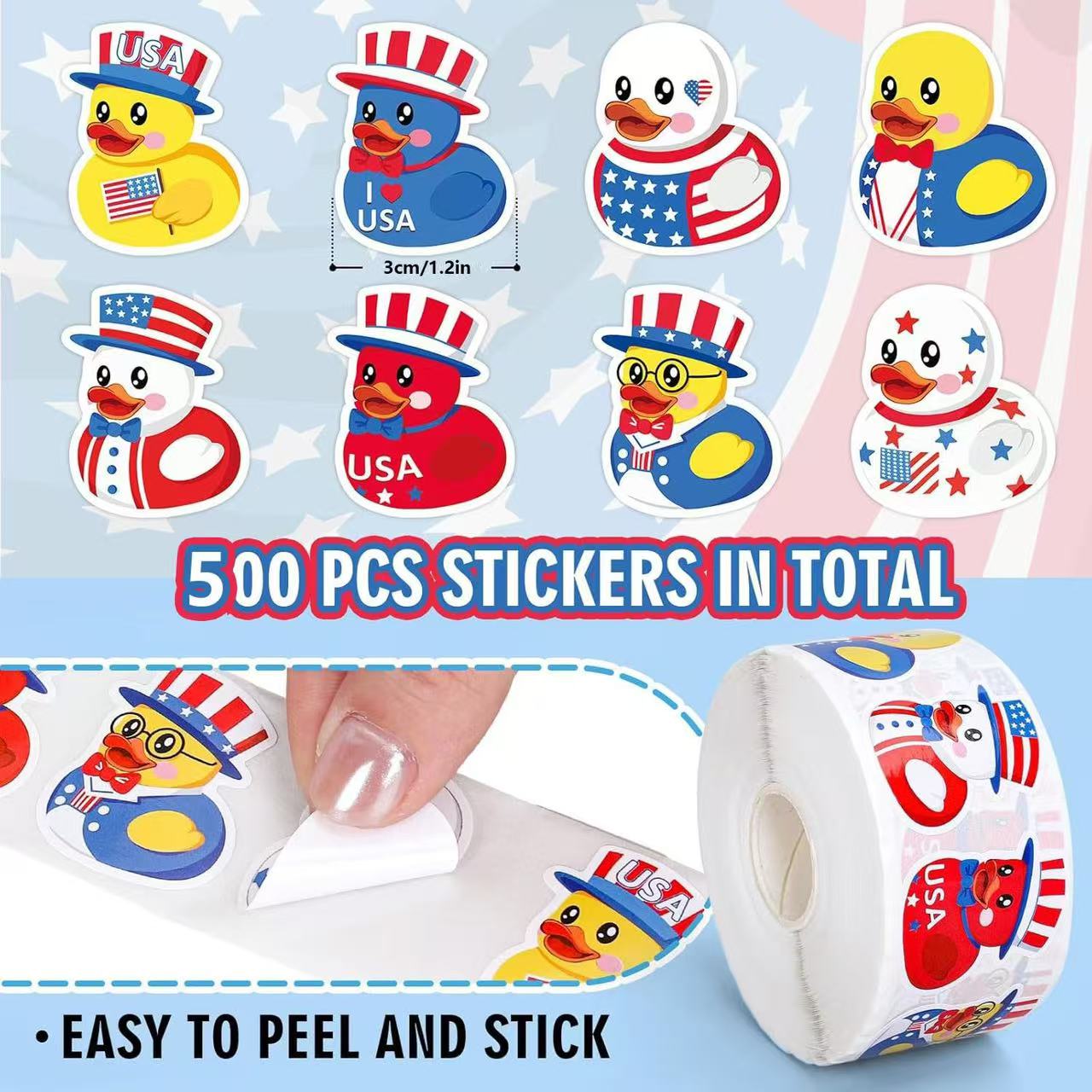 可爱卡通橡皮鸭贴纸异形玩具装饰